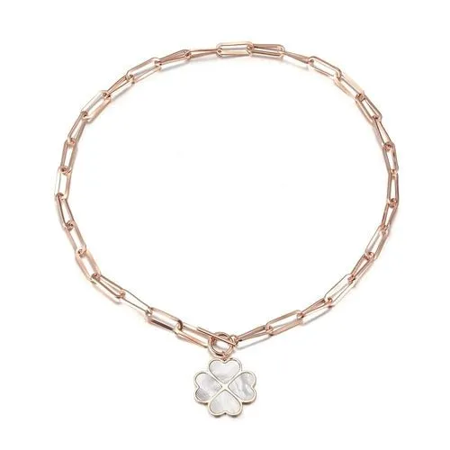 Radiant Luck- Four-Leaf Clover Charm Necklace"