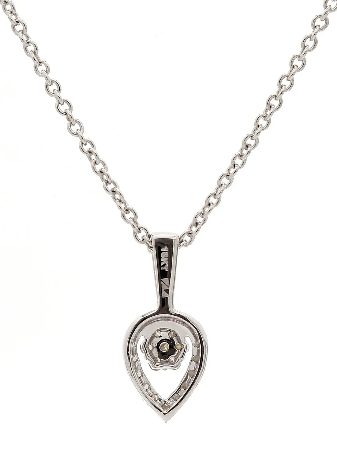 Real Diamond Cluster Pendant With Chain