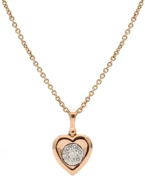 Real Diamond Illusion Cluster Heart Shape Pendant With Chain