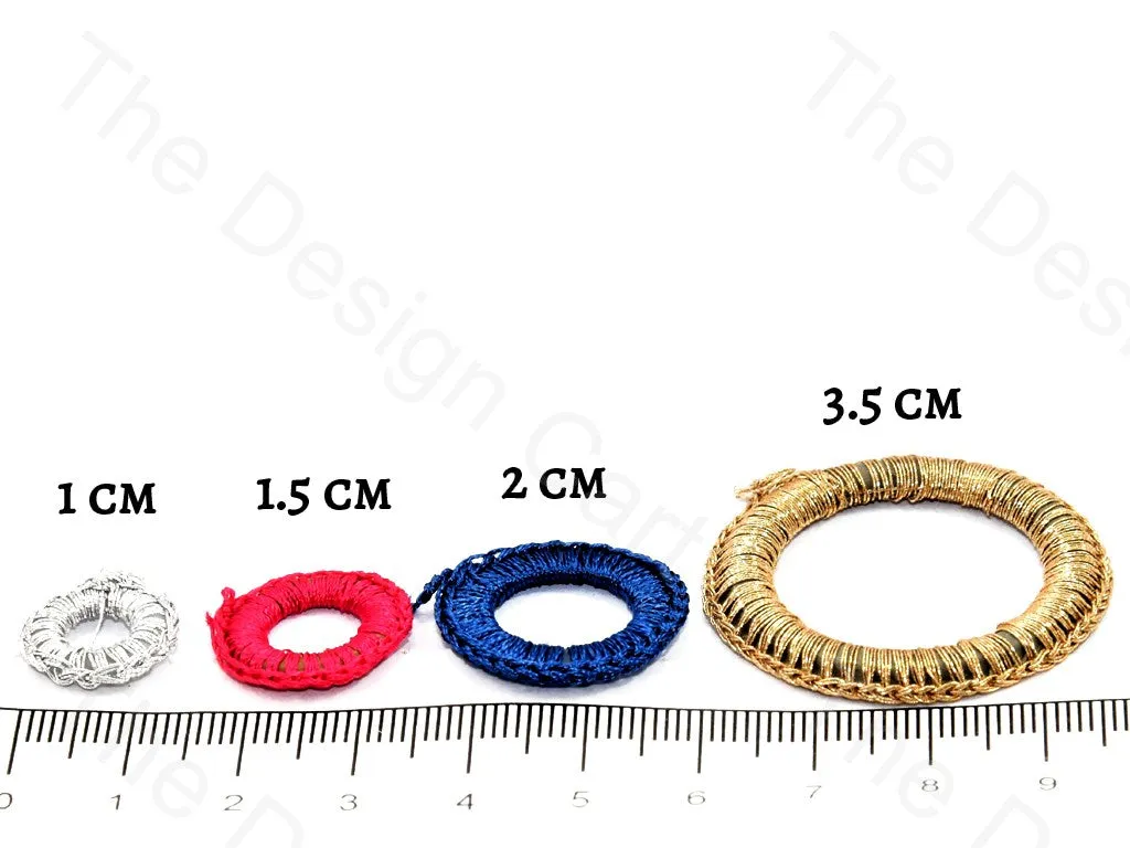 Red Large Round Crochet Thread Rings