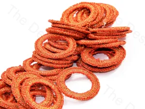 Red Large Round Crochet Thread Rings