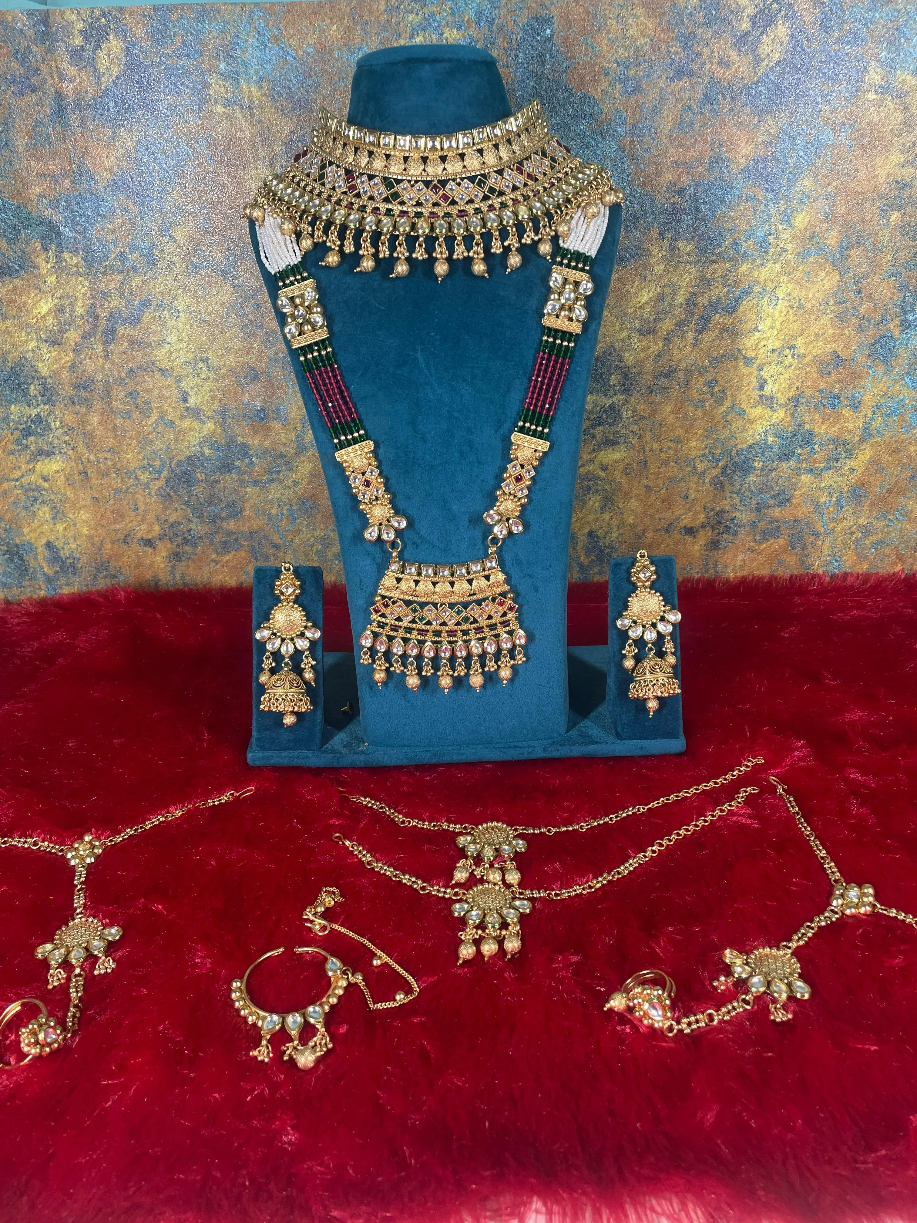 Royal Gold Plated Copper Full Bridal Jewellery Set