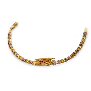 San Judas Tadeo three gold Bracelet-10386