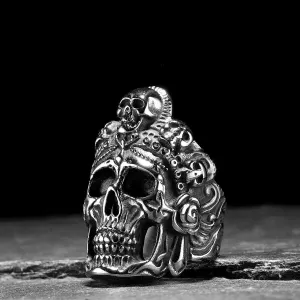 Santa Muerte Death Skull Ring