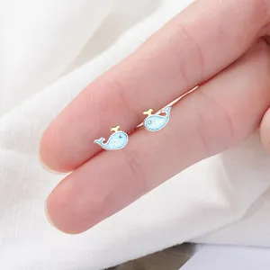Save the Whales Jewelry | Blue Whale Earrings