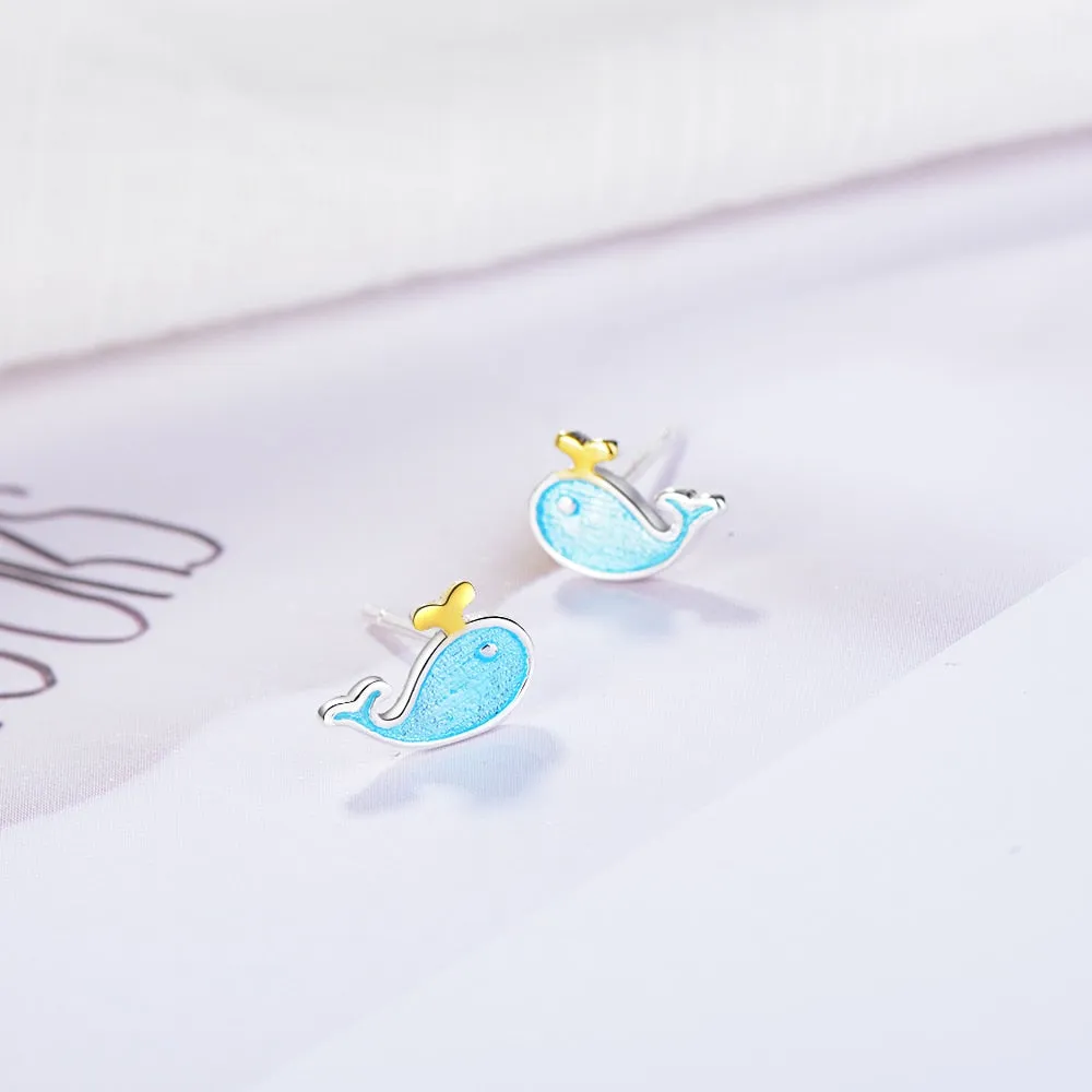 Save the Whales Jewelry | Blue Whale Earrings