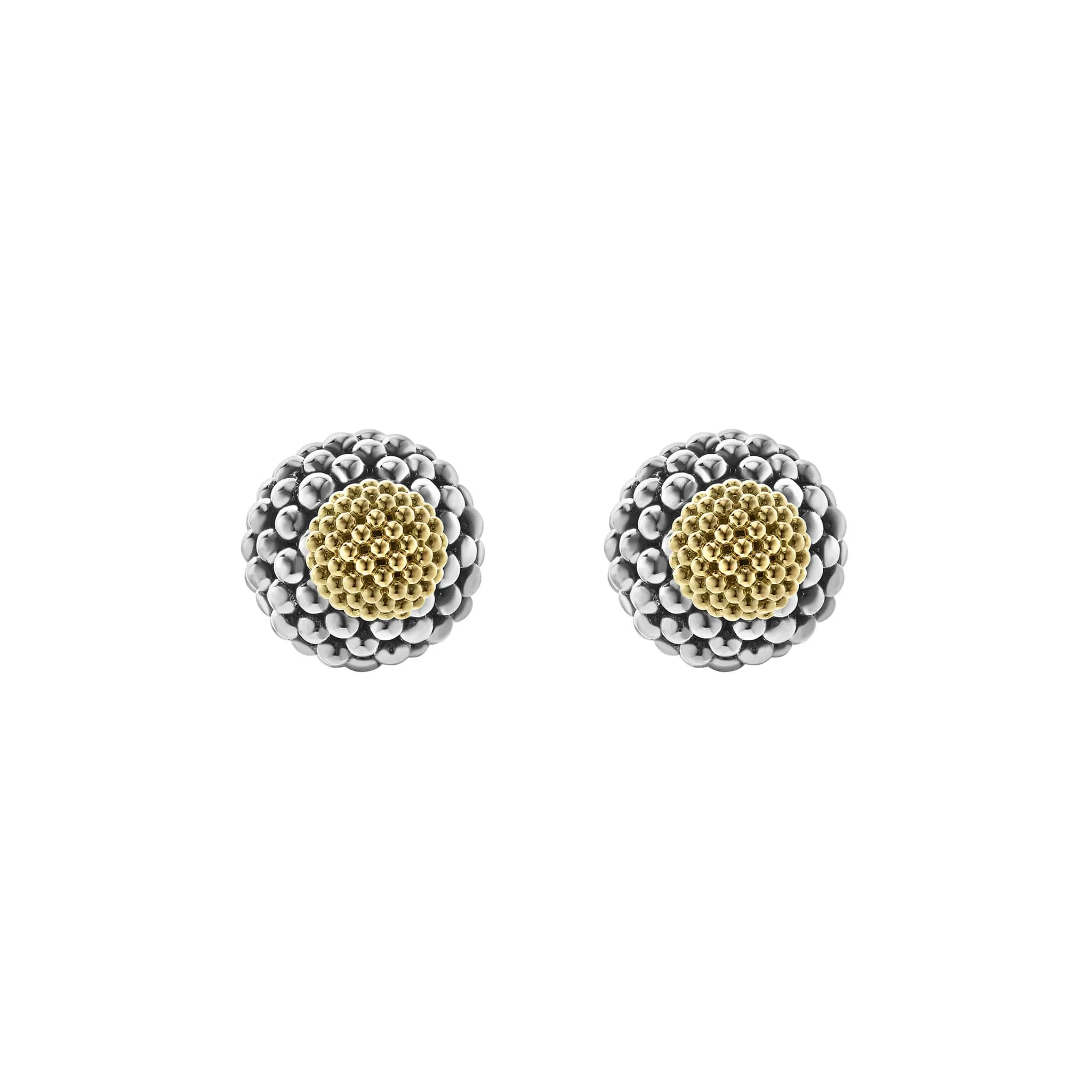 Signature Caviar Two-Tone Caviar Front-Back Earrings
