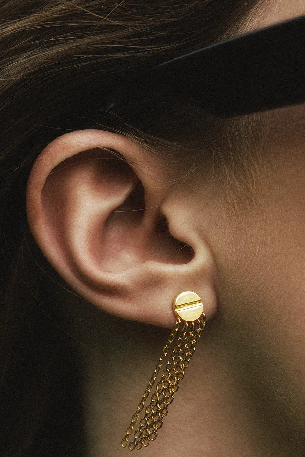 Signet Earrings Gold