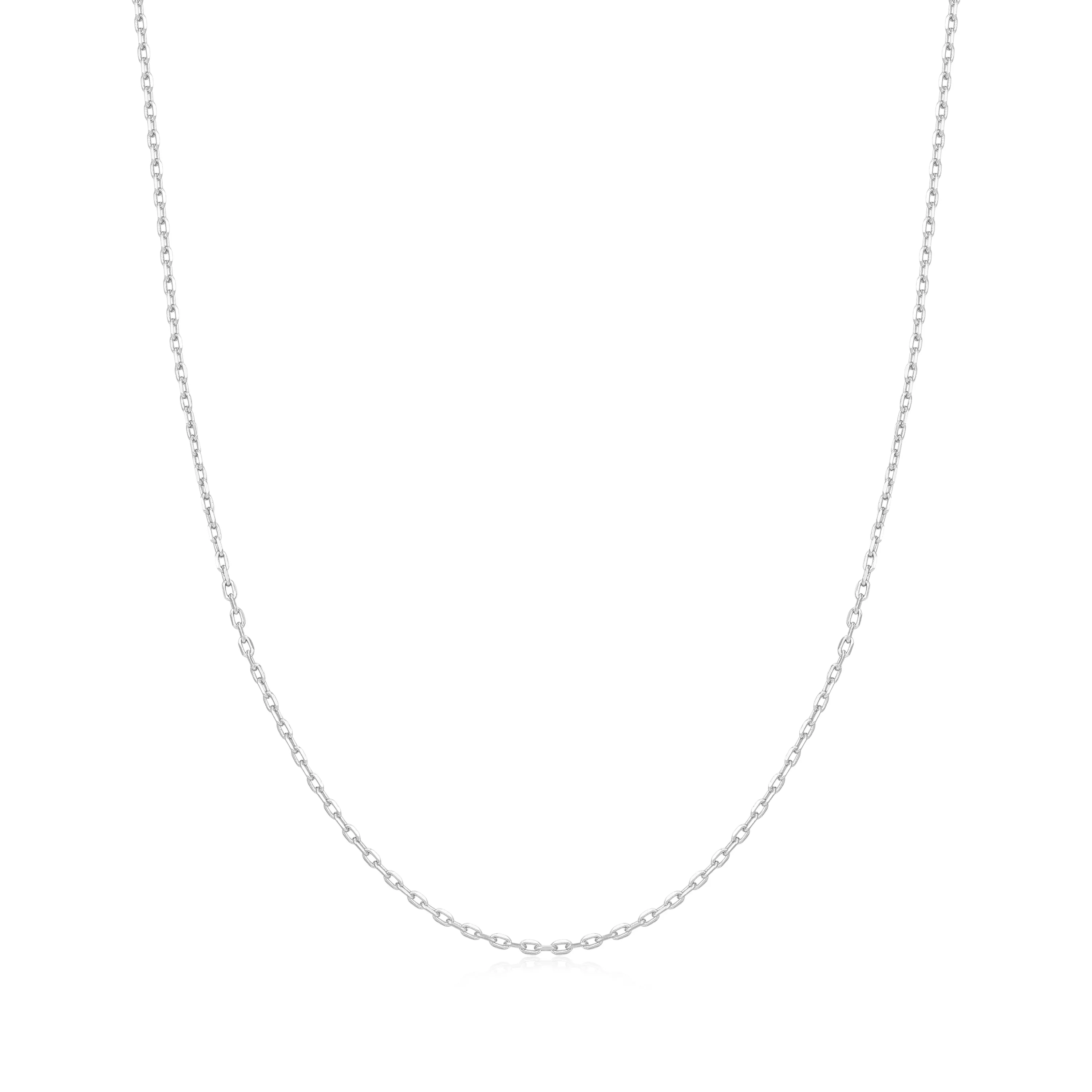Silver Mini Link Charm Chain Necklace