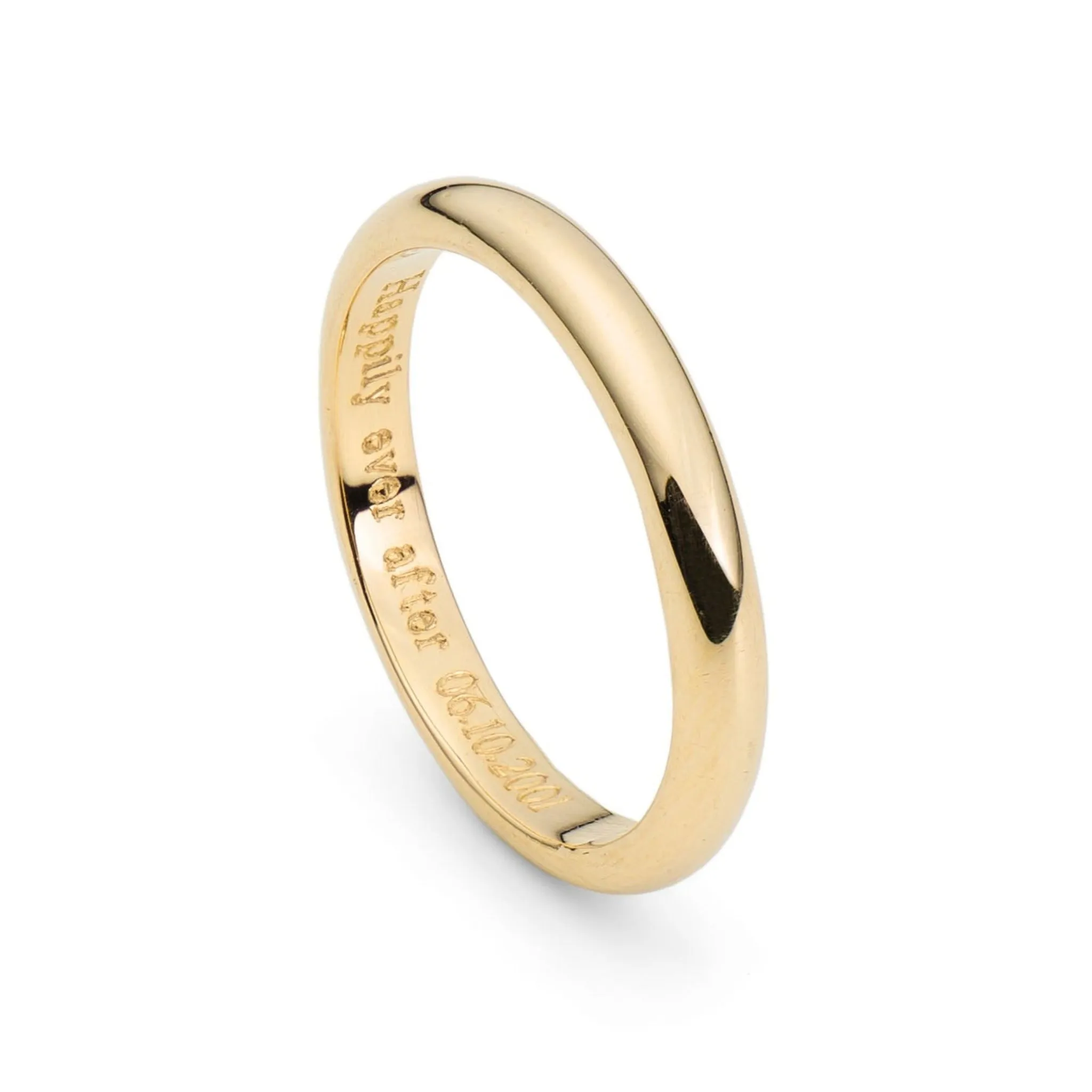 Simple 3mm Gold Wedding Ring