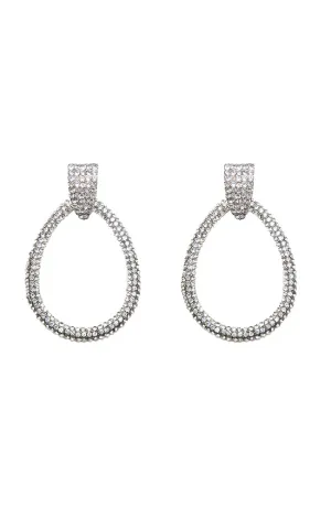 Slv Crystal Open Drop Earrings