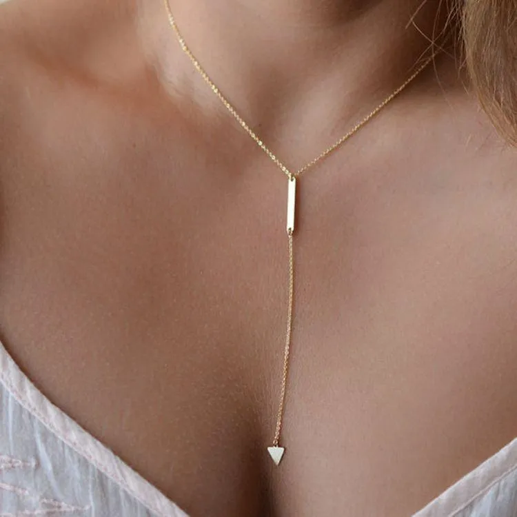 Solid Color Pendant Necklace For Women