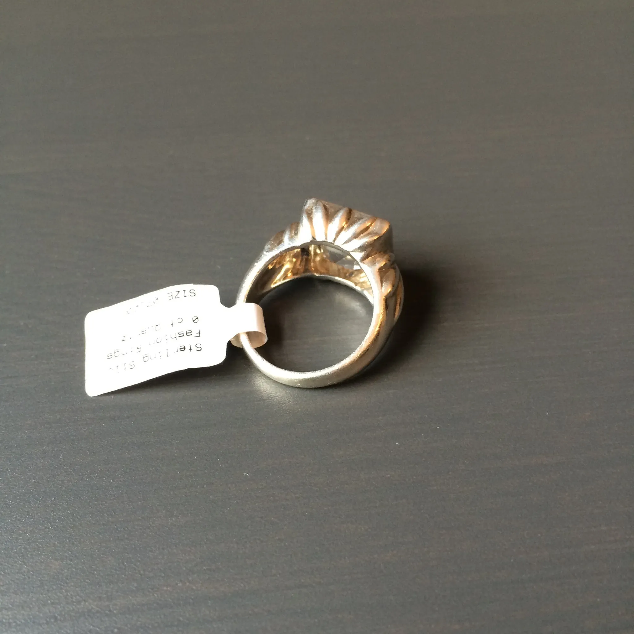 Sterling Silver Quartz Ring - Size 7