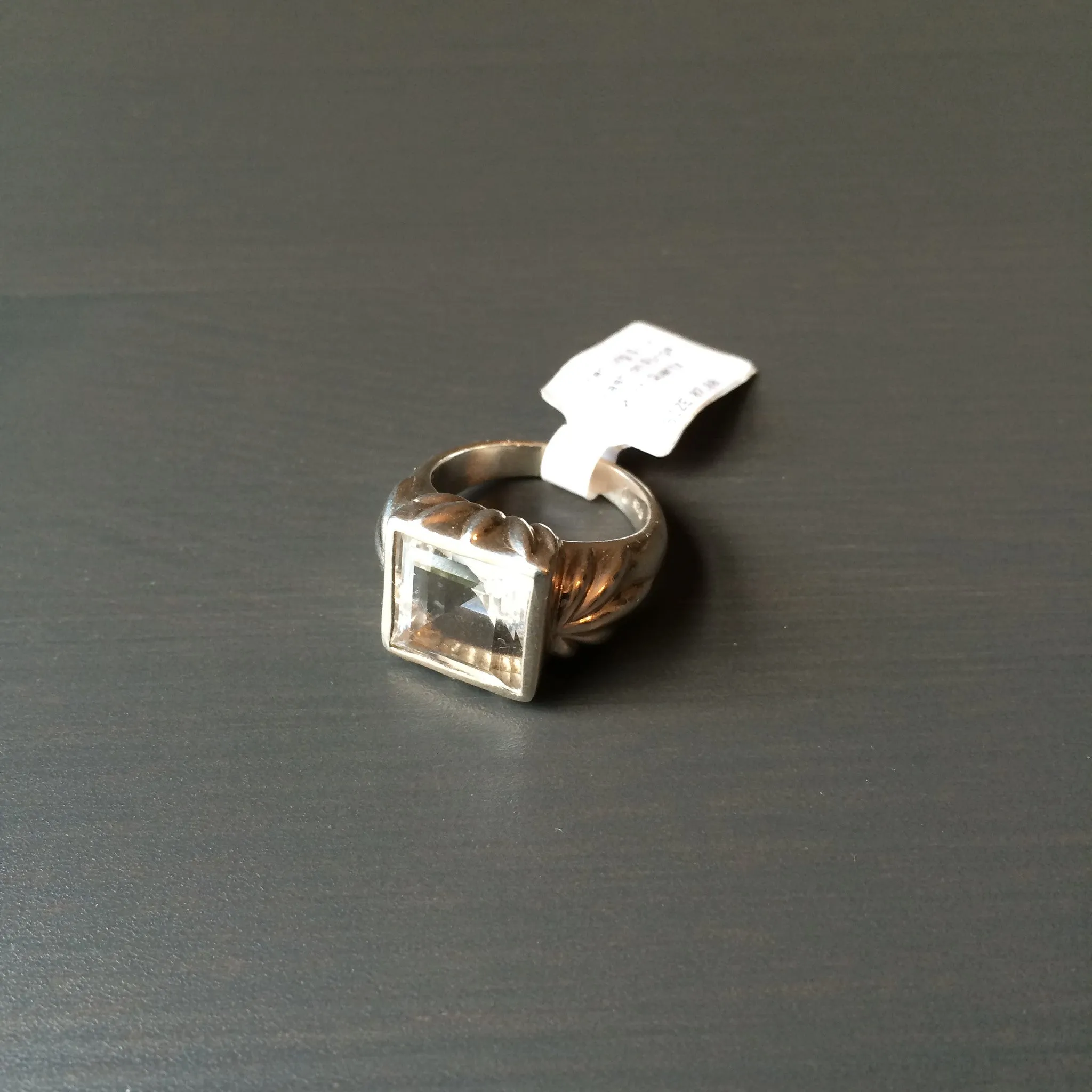 Sterling Silver Quartz Ring - Size 7
