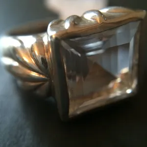 Sterling Silver Quartz Ring - Size 7