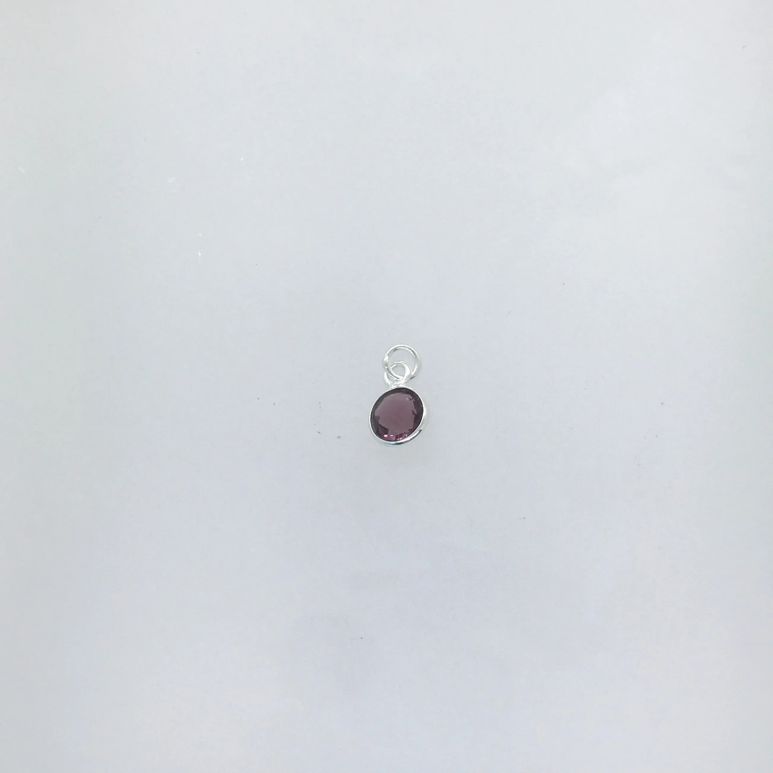 Sterling Silver Round Birthstones Pendants