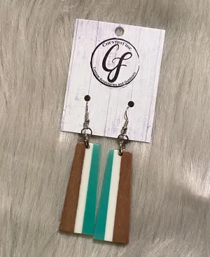 Summer Sea Rectangle Earrings