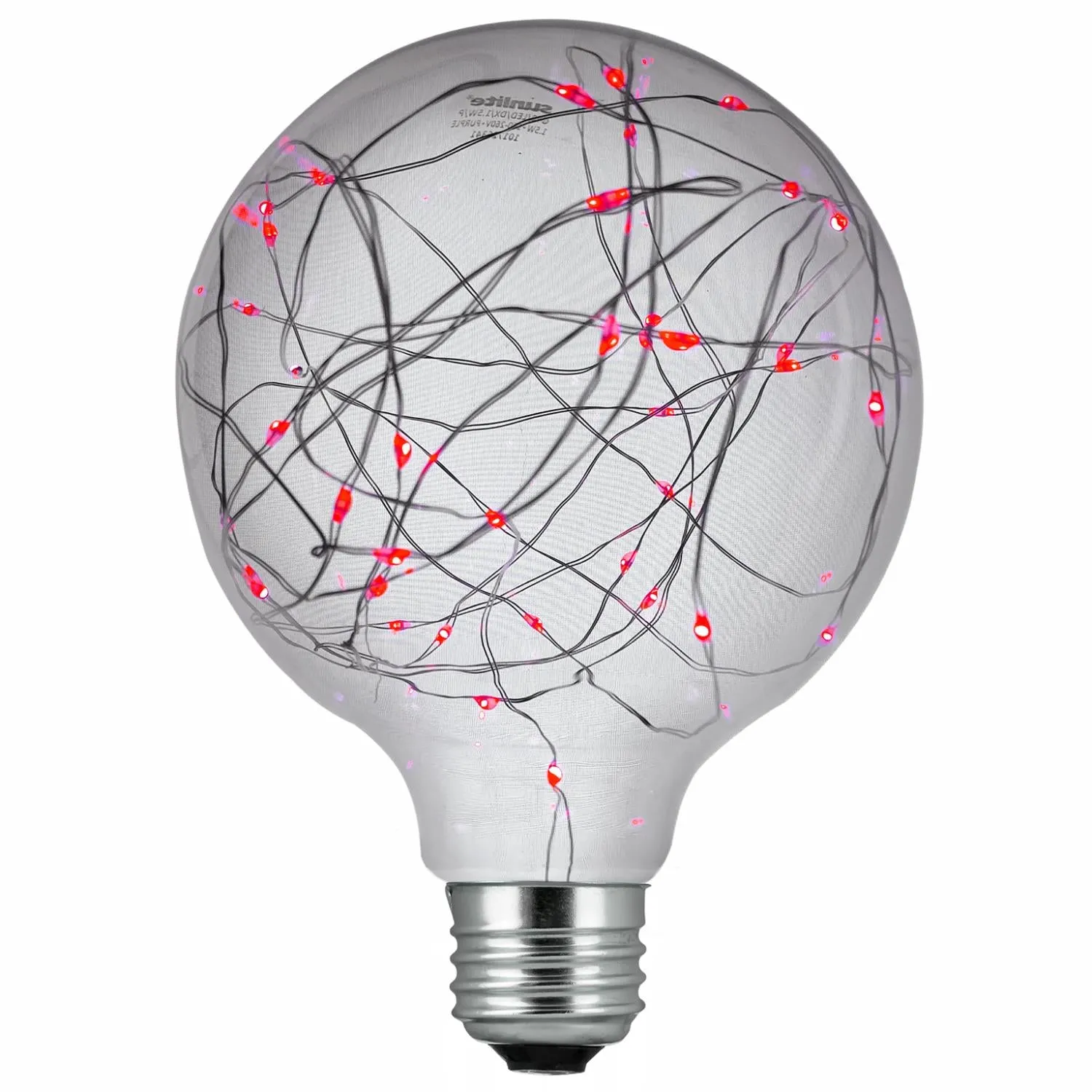 Sunlite  81184-SU - G40/LED/DX/1.5W/R LED G40 Globe String Decorative Light Bulb, Red