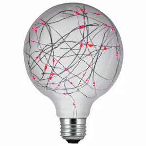 Sunlite  81184-SU - G40/LED/DX/1.5W/R LED G40 Globe String Decorative Light Bulb, Red