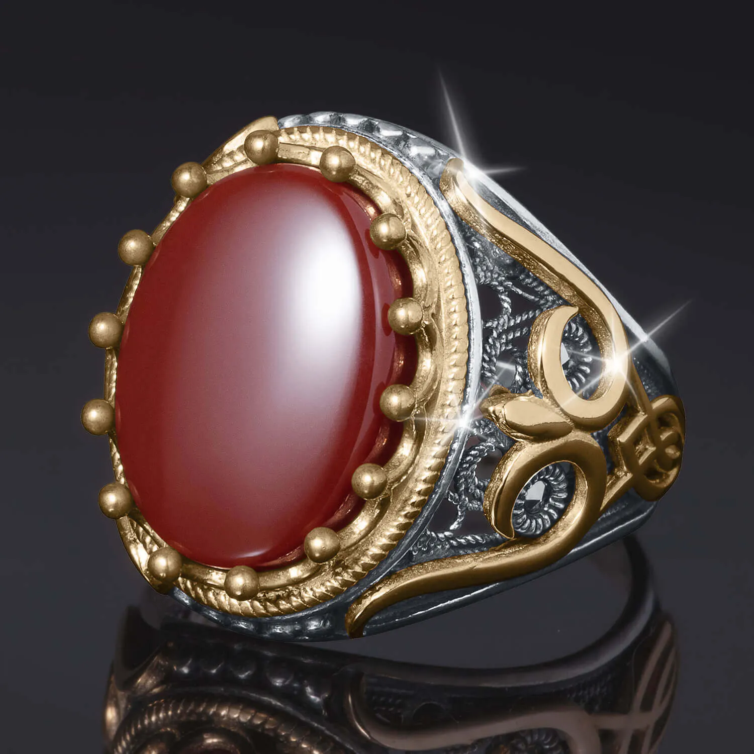 Sunset Carnelian Men's Ring