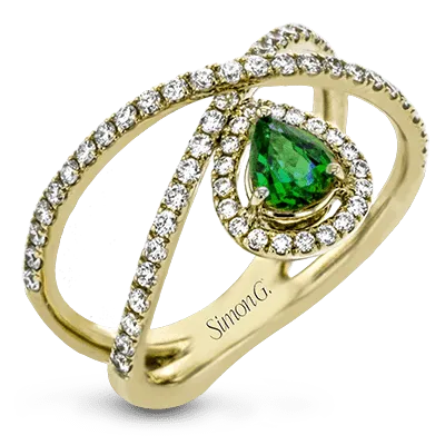 Tempera Color Ring In 18k Gold With Diamonds LR2264 WHITE 18K SEMI