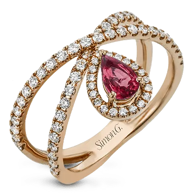 Tempera Color Ring In 18k Gold With Diamonds LR2264 WHITE 18K SEMI