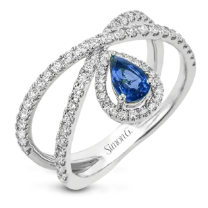 Tempera Color Ring In 18k Gold With Diamonds LR2264 WHITE 18K SEMI