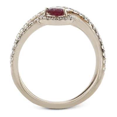 Tempera Color Ring In 18k Gold With Diamonds LR2264 WHITE 18K SEMI