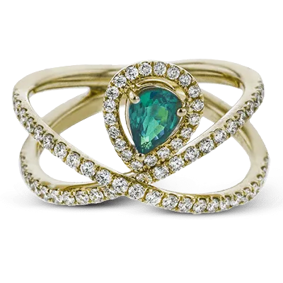 Tempera Color Ring In 18k Gold With Diamonds LR2264 WHITE 18K SEMI