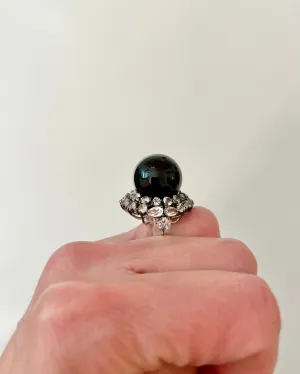 The most extraordinary faux onyx cocktail ring..... so chic