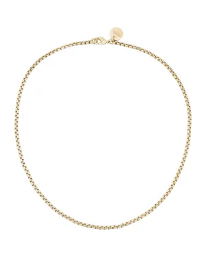 Thin Luciana Box Chain in Gold 16”