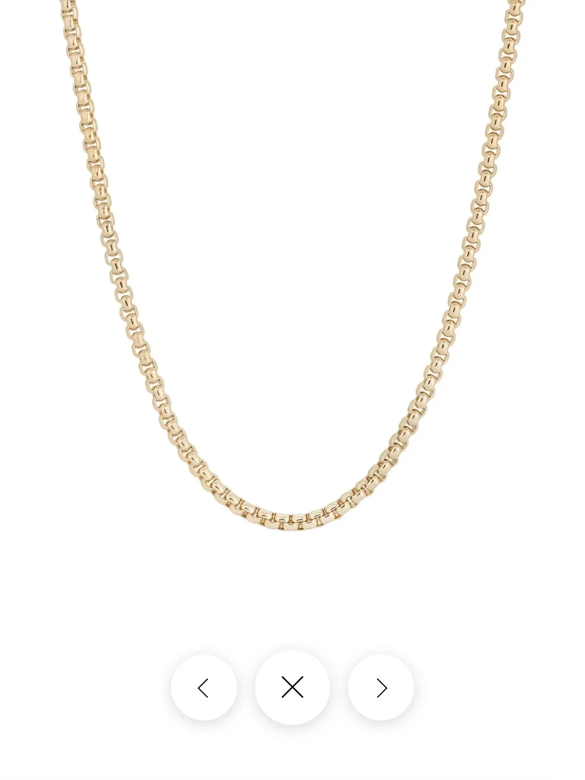 Thin Luciana Box Chain in Gold 16”