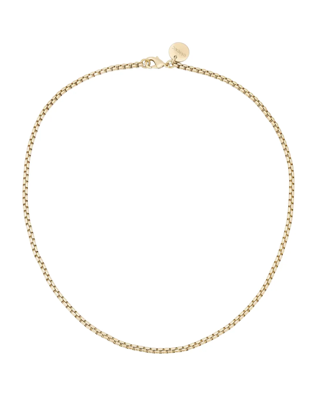 Thin Luciana Box Chain in Gold 16”
