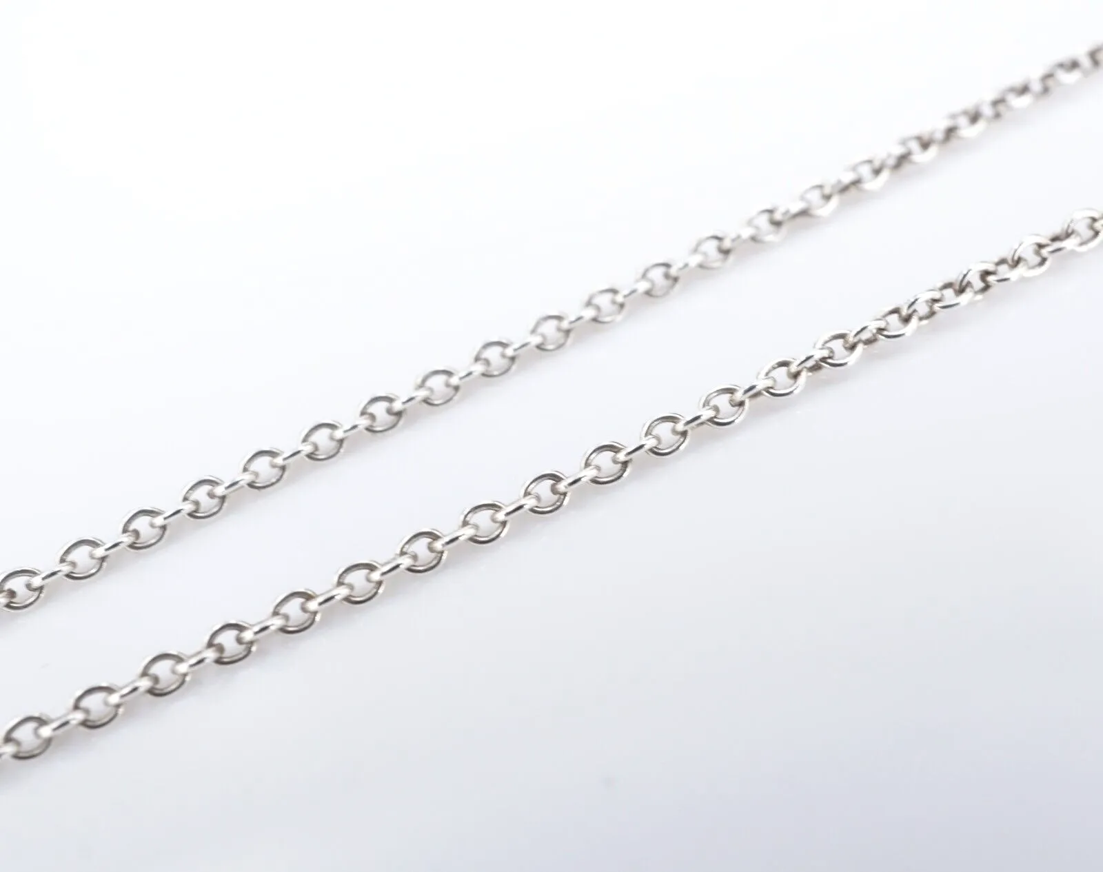 Tiffany & Co. Sterling Silver Cable Chain Necklace 16" 1.6 mm Authentic CS1112