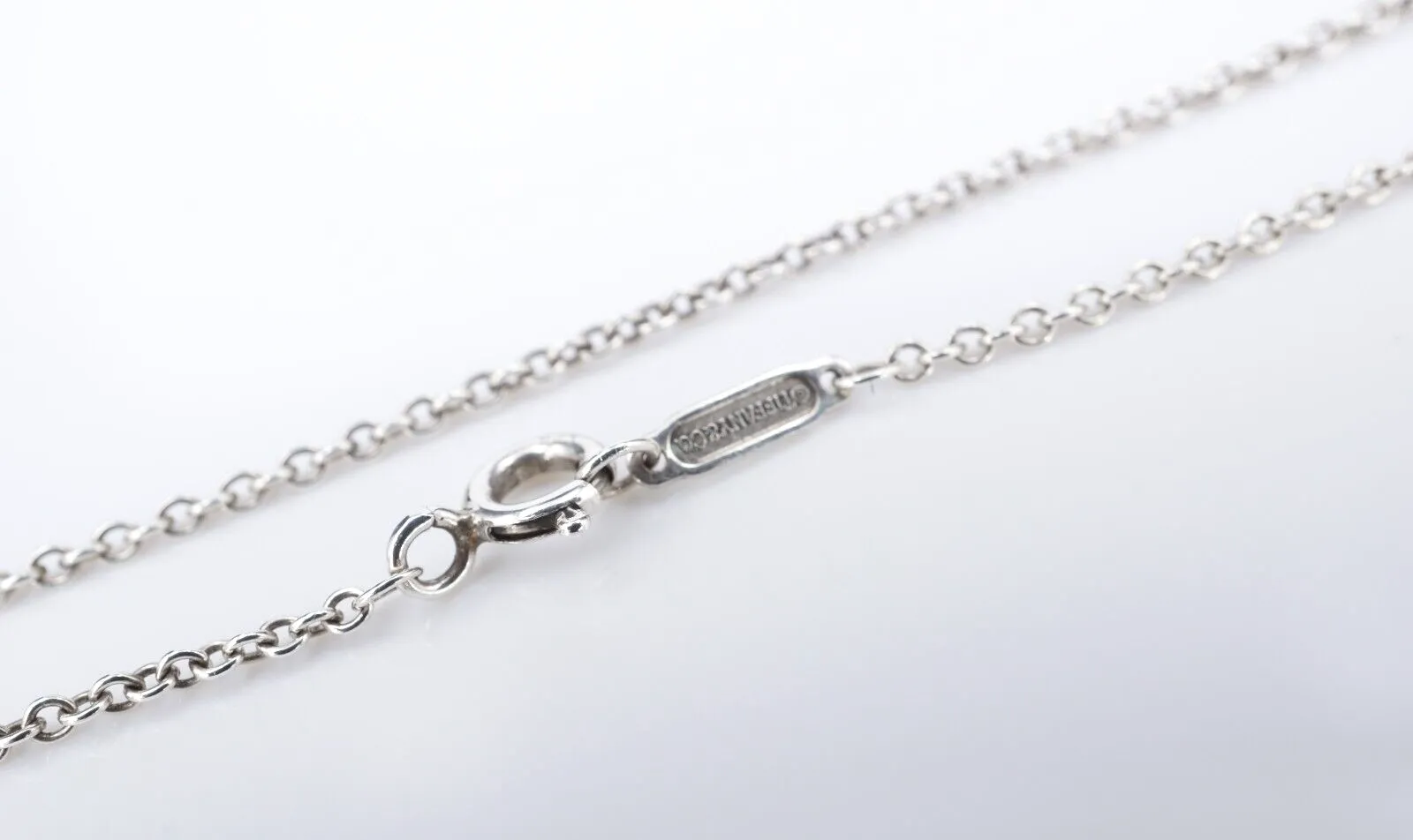 Tiffany & Co. Sterling Silver Cable Chain Necklace 16" 1.6 mm Authentic CS1112