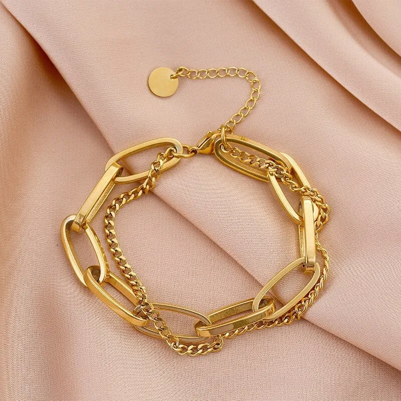 Timeless Stainless Steel Link Chain Fashion Jewelry Bracelets