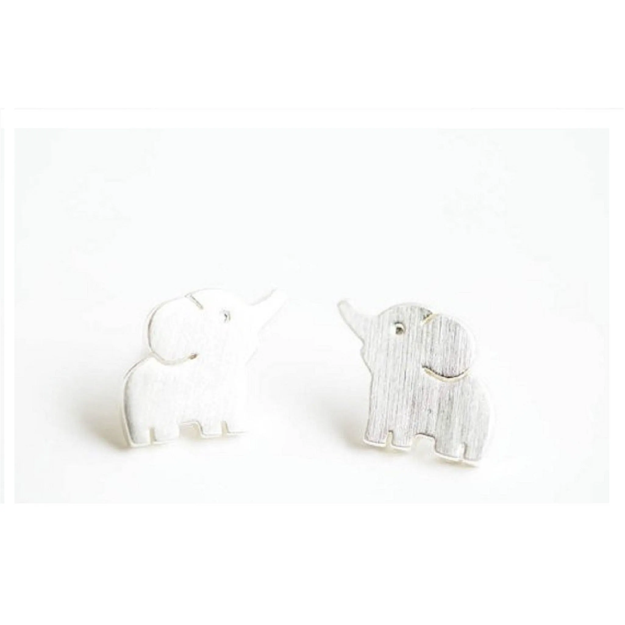 Tiny Elephant Earrings, Gold Elephant Studs