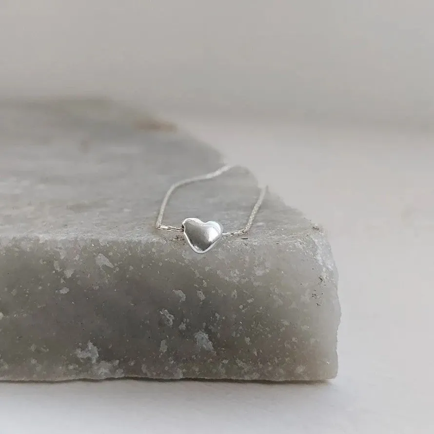 Tiny Sliding Heart Necklace