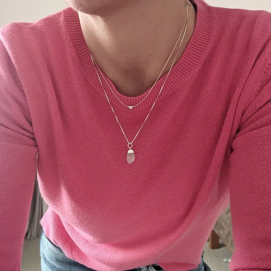 Tiny Sliding Heart Necklace