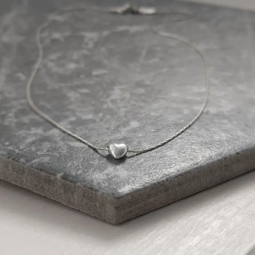 Tiny Sliding Heart Necklace