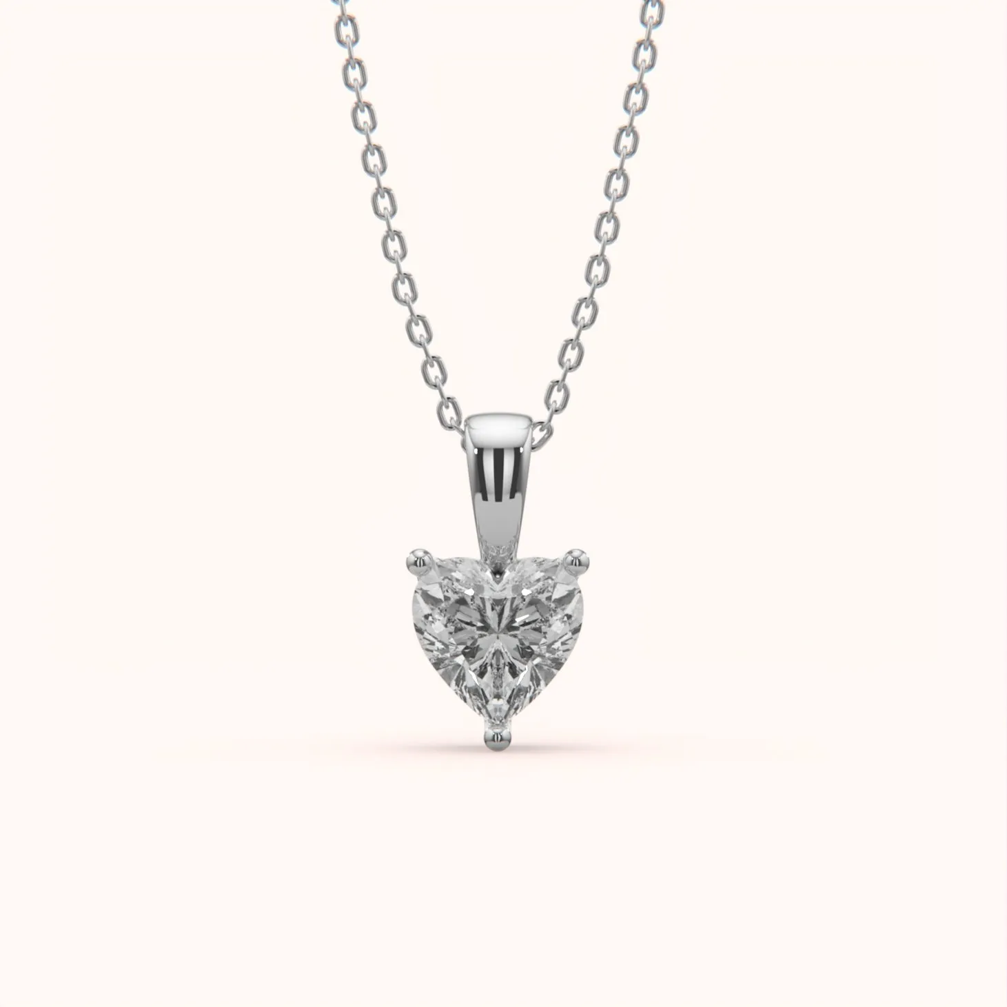 Trendy Heart Silver Pendant