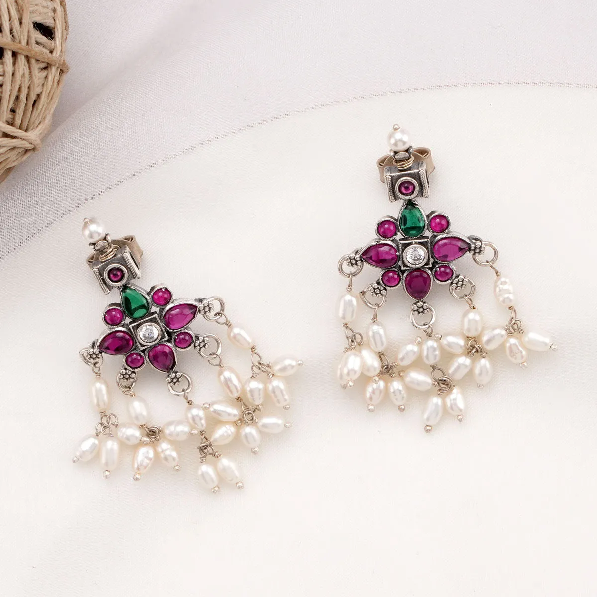 Trendy Oxidised Short Necklace Set
