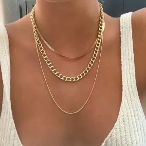Trendy Punk Fashion Multi-layer Thick Chains Necklaces