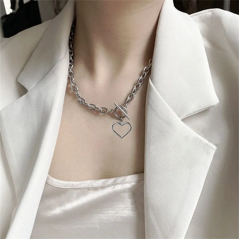 Trendy Punk Fashion Multi-layer Thick Chains Necklaces