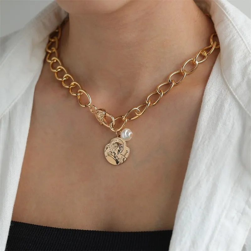 Trendy Punk Fashion Multi-layer Thick Chains Necklaces