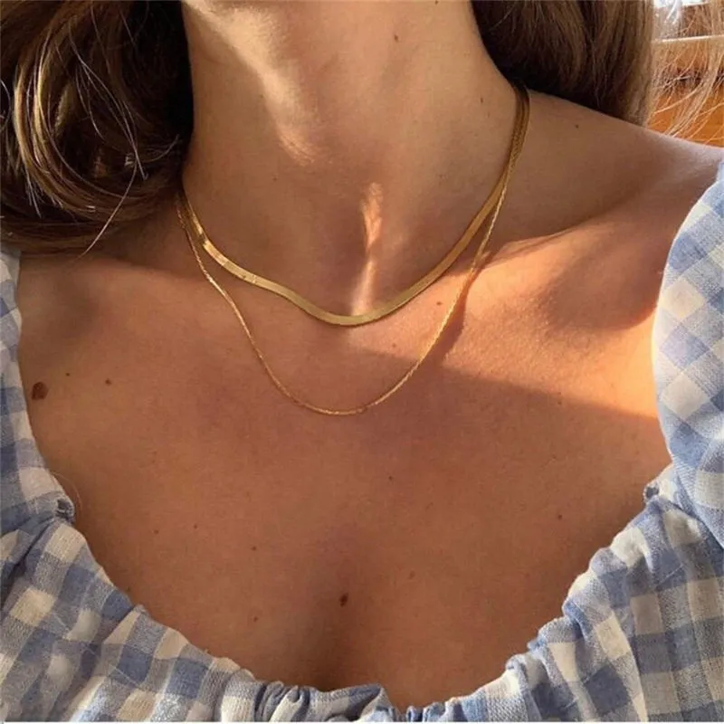 Trendy Punk Fashion Multi-layer Thick Chains Necklaces