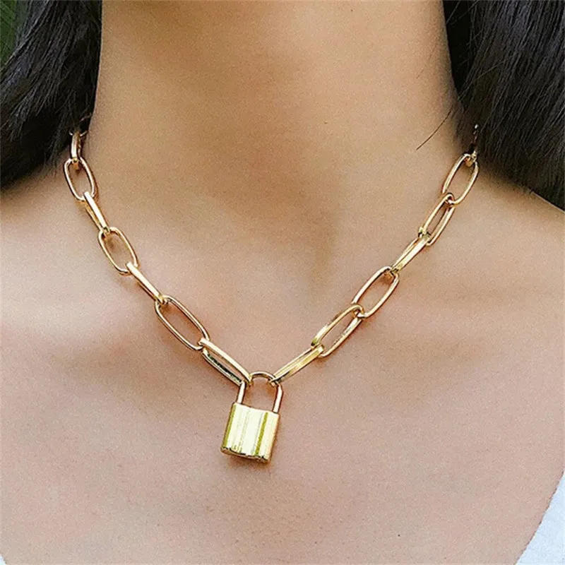 Trendy Punk Fashion Multi-layer Thick Chains Necklaces