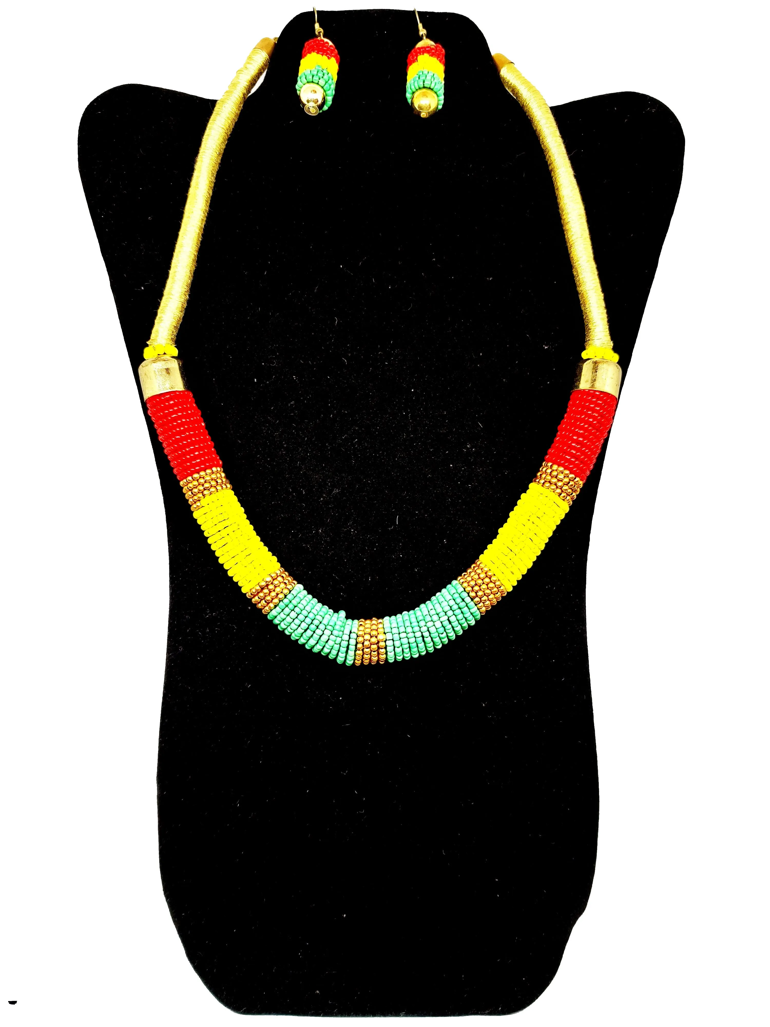Tri-Color Necklace Set