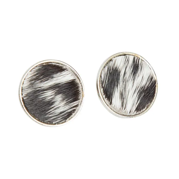 Uganda Cowhide Stud Earrings