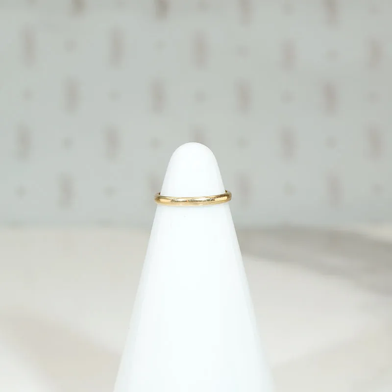 Vintage Half Round Tiny Ring in Gold